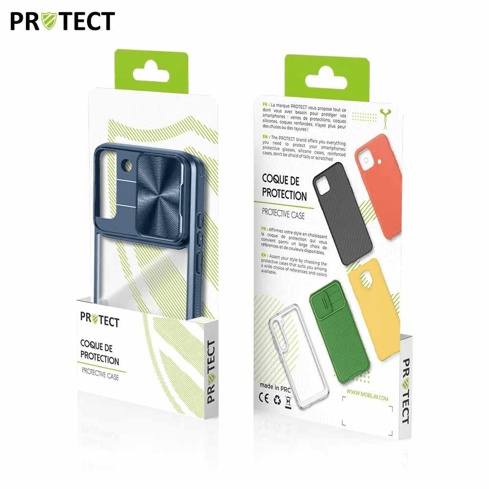 Coque de Protection PROTECT + écran de verre – Samsung Galaxy S22  (Bleu Marine) | Tech&Co Bzh