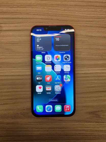 iPhone 13 (PRODUCT)RED – 256 Go – Reconditionné Grade B | Tech&Co Bzh
