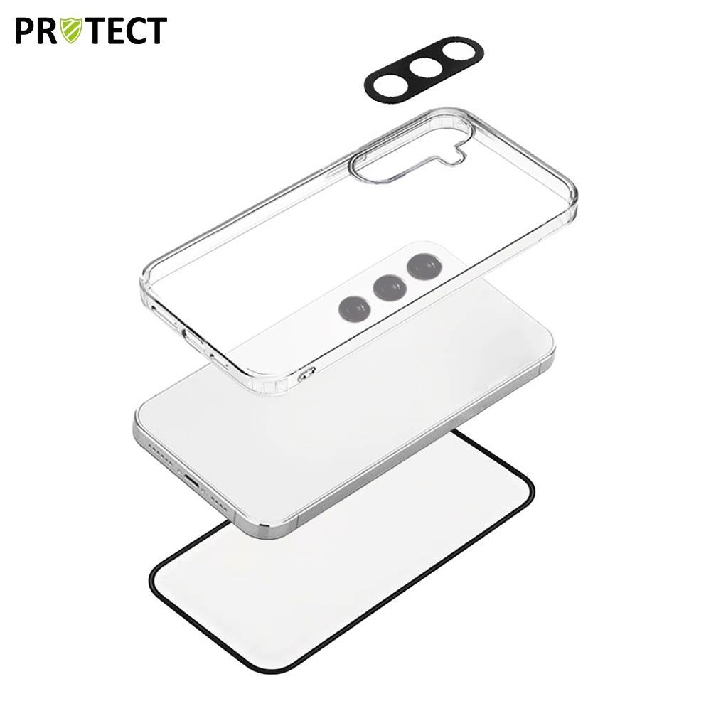 Pack Protection Samsung A15 5G/4G - Coque Transparente + Verre Trempé + Lentille | Tech&Co Bzh