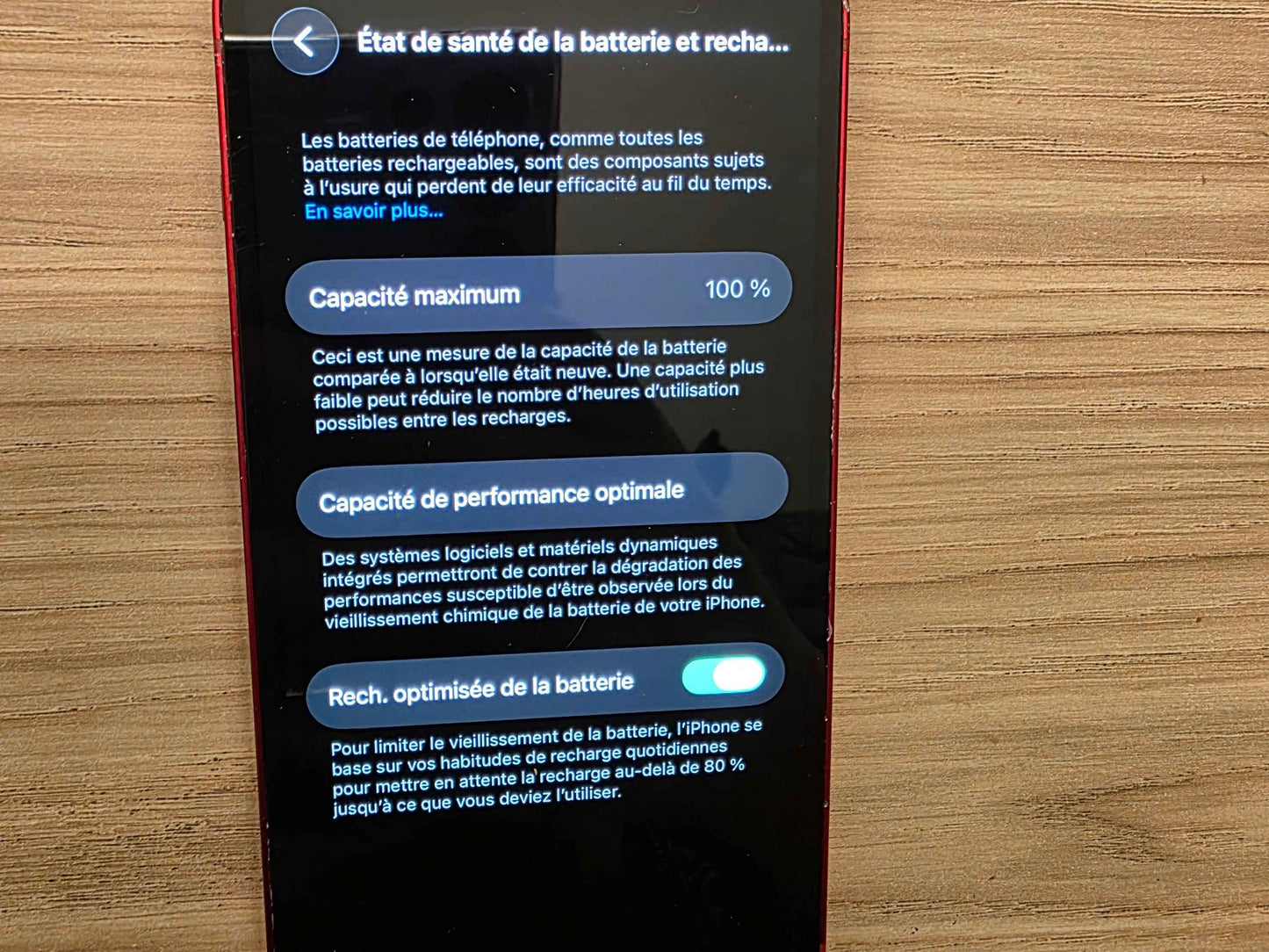 iPhone 13 (PRODUCT)RED – 256 Go – Reconditionné Grade B | Tech&Co Bzh