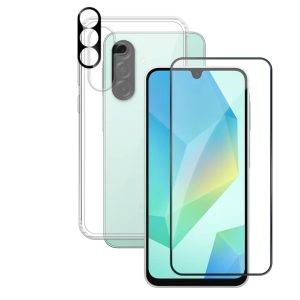Pack Protection Samsung A26 5G - Coque Transparente + Verre Trempé + Lentille |Tech&Co Bzh